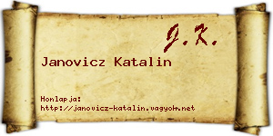 Janovicz Katalin névjegykártya