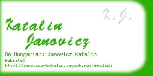 katalin janovicz business card